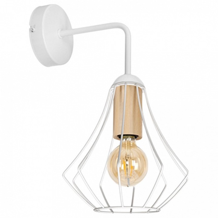 Фото Бра Imex MD.9053 MD.9053-1-W-WH+WOOD IMX_MD.9053-1-W-WH_WOOD - интернет-магазин МегаТерем в Москве