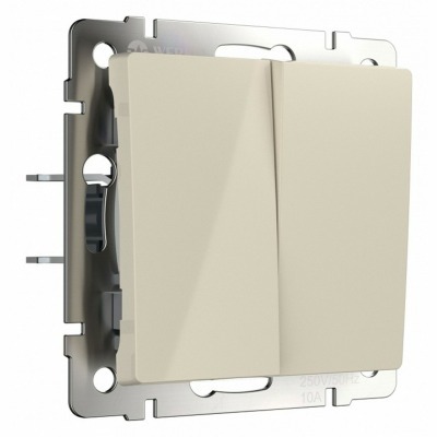 Выключатель проходной двухклавишный без рамки Werkel слоновая кость W1122003 WRK_a051485