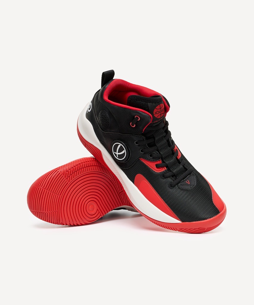 Фото Кроссовки баскетбольные JÖGEL Launch 2.0 MID, черный/красный/белый (2132322) - интернет-магазин МегаТерем в Москве