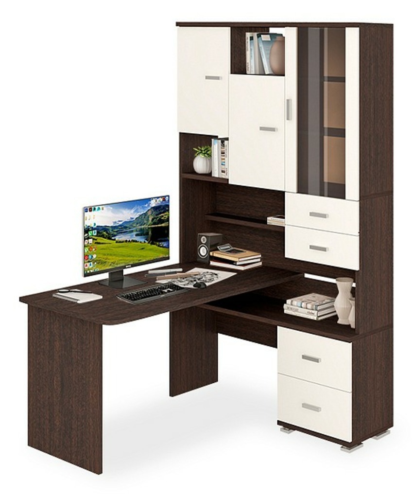 Фото Стол компьютерный Домино СР-620/140 MER_SR-620-140_VBEV-PRAV - интернет-магазин МегаТерем в Москве