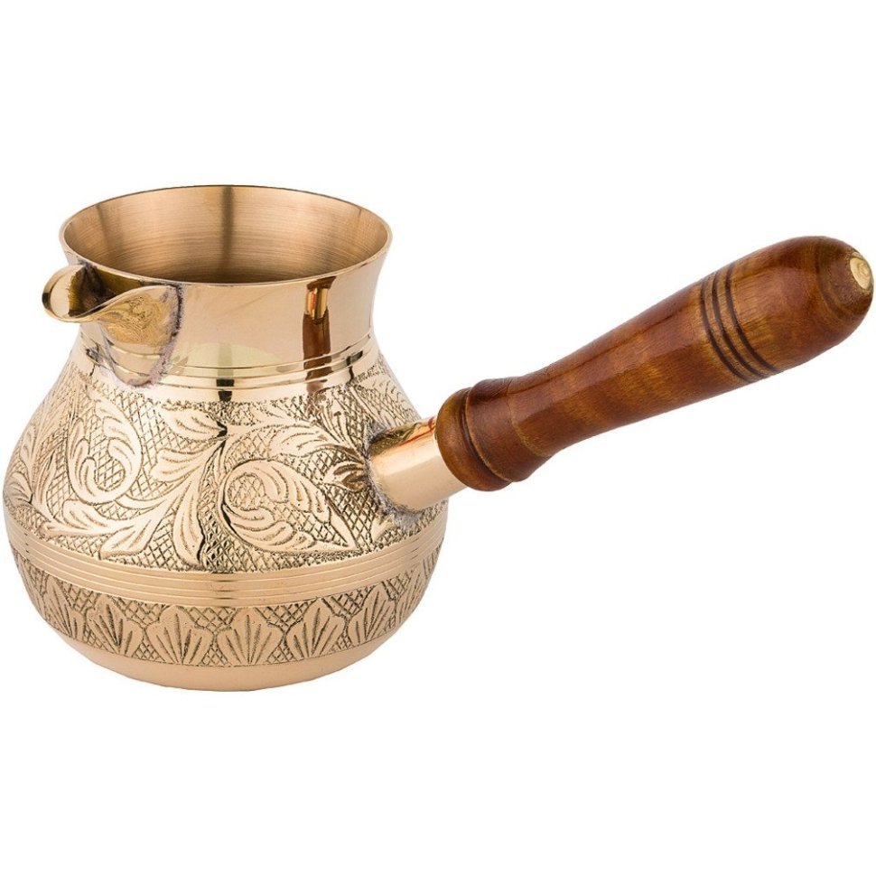 Фото Турка резная graving 450мл. латунь Lefard (733-117) - интернет-магазин МегаТерем в Москве