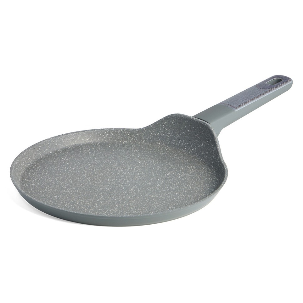 Фото Сковорода блинная с антипригарным покрытием pfluon marble, 24*4,3 см Agness (902-125) - интернет-магазин МегаТерем в Москве