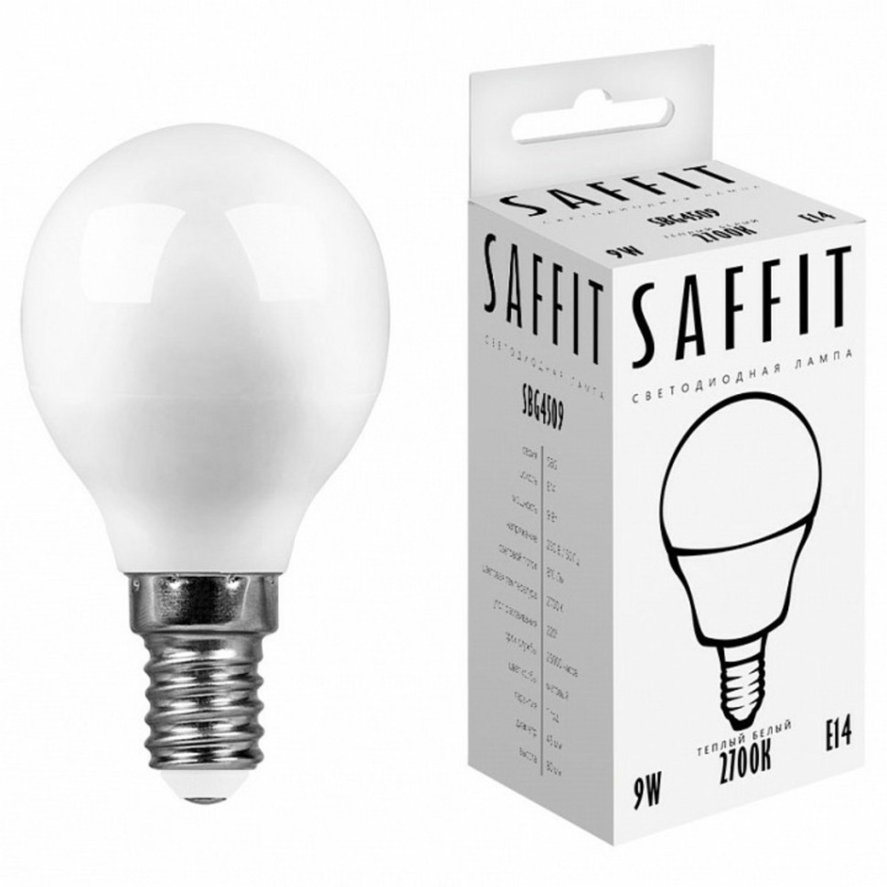 Фото Лампа светодиодная Feron SBG4509 E14 9Вт 2700K 55080 FE_55080 - интернет-магазин МегаТерем в Москве