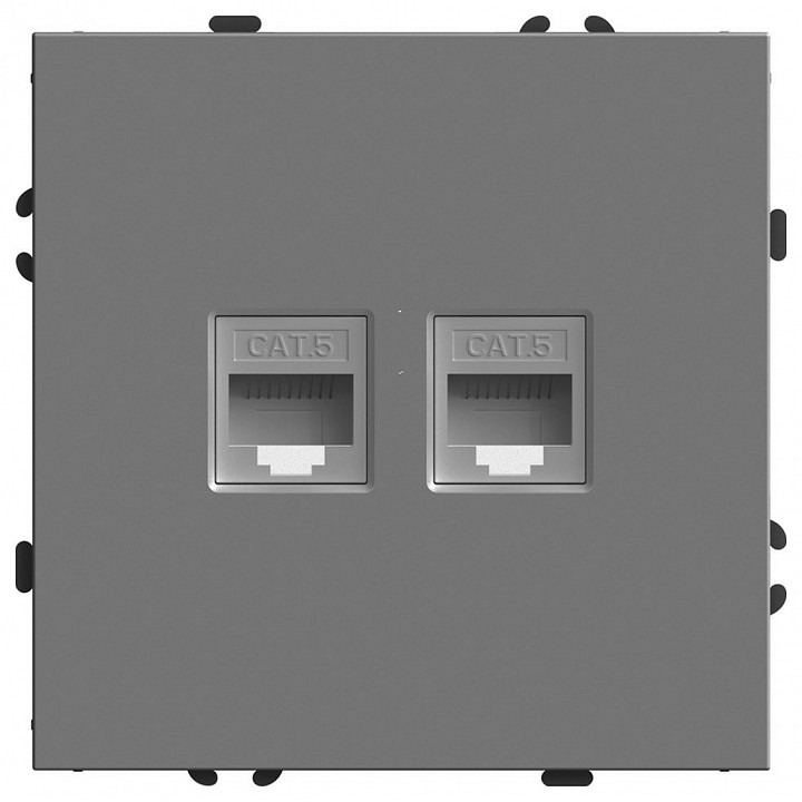 Фото Розетка двойная Ethernet RJ-45 без рамки Stekker Эмили 49952 FE_49952 - интернет-магазин МегаТерем в Москве
