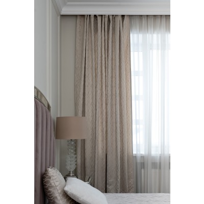 Портьера Mesh бежевый 275*260 (TT-00013896)