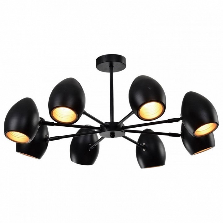 Фото Люстра на штанге Imex UFO MD.19972-8-S-BK IMX_MD.19972-8-S-BK - интернет-магазин МегаТерем в Москве