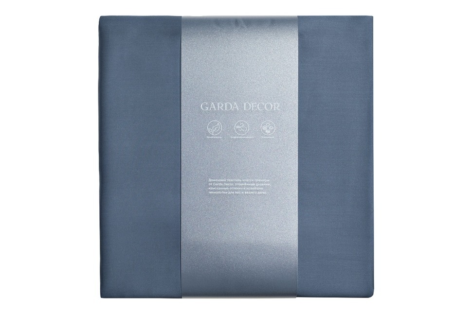 Фото Простыня на резинке Сопрано синий 160*200*30 (TT-00010336) - интернет-магазин МегаТерем в Москве