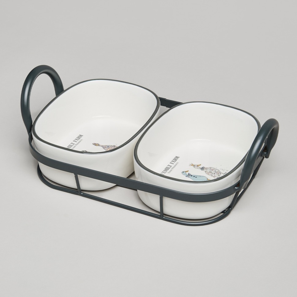 Фото Набор форм на метал.подставке lefard family farm 2 шт. 28,5*16*8,5 cm (263-1373)  - интернет-магазин МегаТерем в Москве