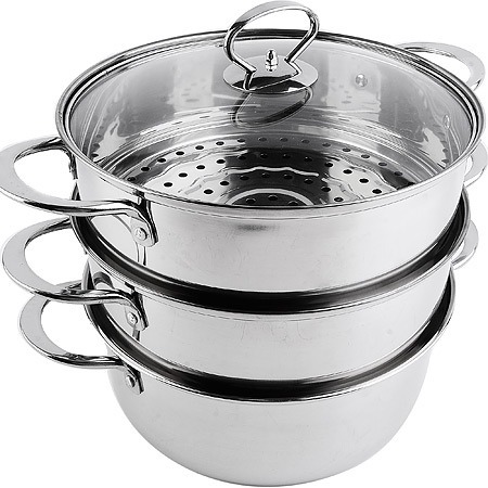 Фото Мантоварка 3-х ярусная 6,2 л 30 см MAYER BOCH (31070) - интернет-магазин МегаТерем в Москве