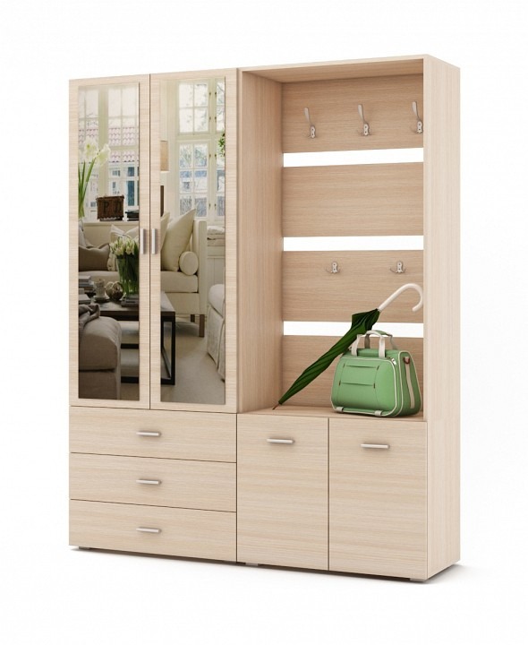 Фото Стенка для прихожей Мартин-2 MAS_PRM-2-DM - интернет-магазин МегаТерем в Москве