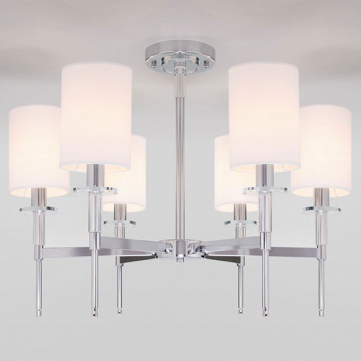 Фото Люстра на штанге Eurosvet Brielle 60132/6 хром EV_a057582 - интернет-магазин МегаТерем в Москве