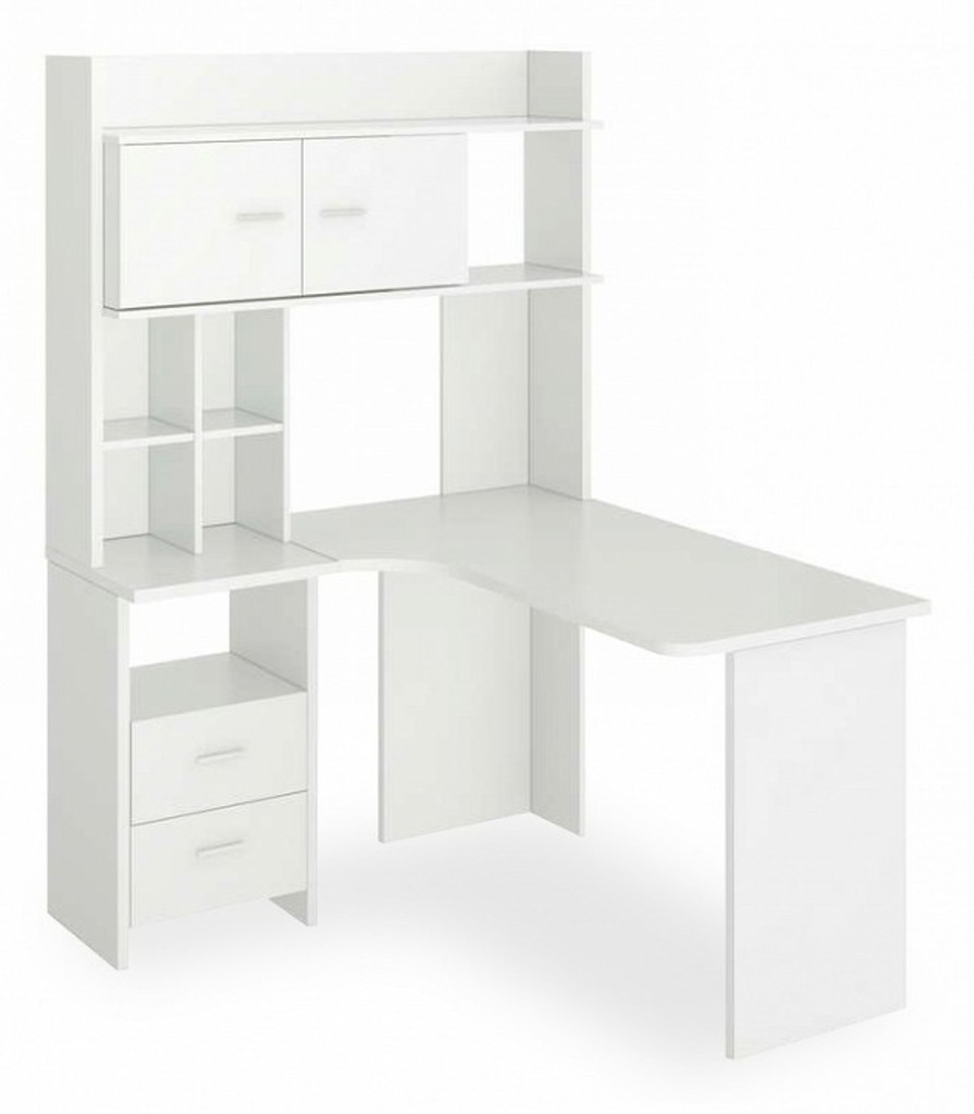 Фото Стол компьютерный Нельсон Lite СКЛ-Угл130+НКЛХ-120 БЕ ЛЕВ MER_SKL-Ugl130-NKLH-120_BE_LEV - интернет-магазин МегаТерем в Москве