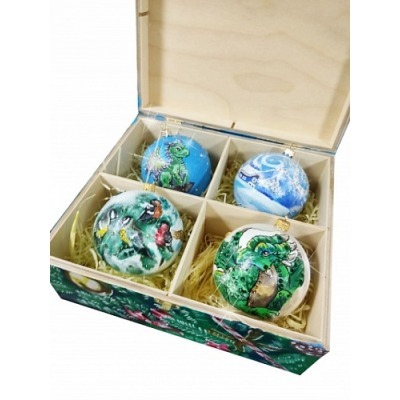 Короб Новый Год 4 шара Моро...