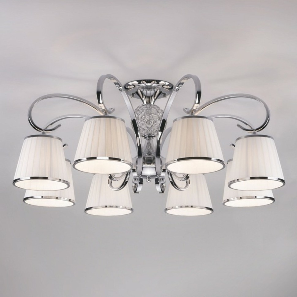 Фото Потолочная люстра Eurosvet Tessa 60088/8 хром EV_a043771 - интернет-магазин МегаТерем в Москве
