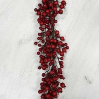 Гирлянда с красными ягодами 185 см (87401) 
