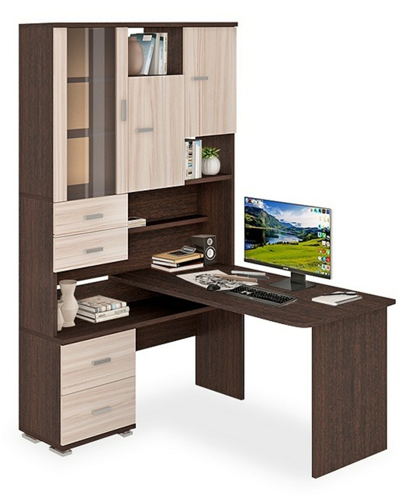 Фото Стол компьютерный Домино СР-620/140 MER_SR-620-140_VKV-LEV - интернет-магазин МегаТерем в Москве