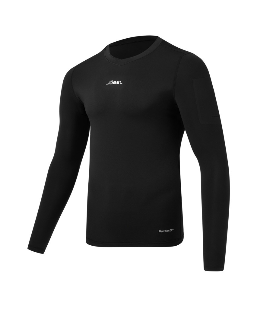 Фото Футболка компрессионная с длинным рукавом судейская JÖGEL PerFormDRY Referee Baselayer Tee LS, черный (2113857) - интернет-магазин МегаТерем в Москве
