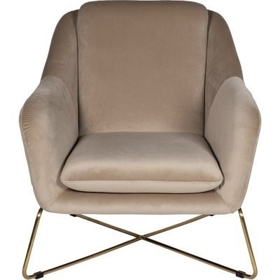 Кресло велюр бежевый/мат.зол. 75*87*80см (TT-00006029)