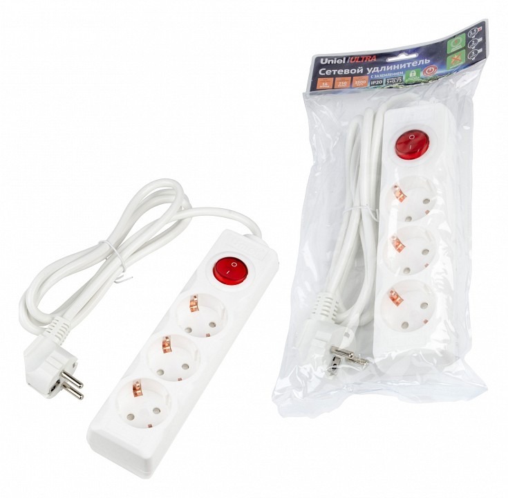 Фото Удлинитель Uniel Ultra UL-00010013 UL_UL-00010013 - интернет-магазин МегаТерем в Москве