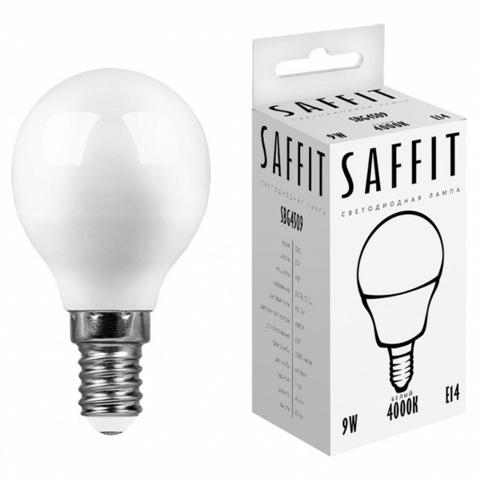 Фото Лампа светодиодная Feron SBG4509 E14 9Вт 4000K 55081 FE_55081 - интернет-магазин МегаТерем в Москве