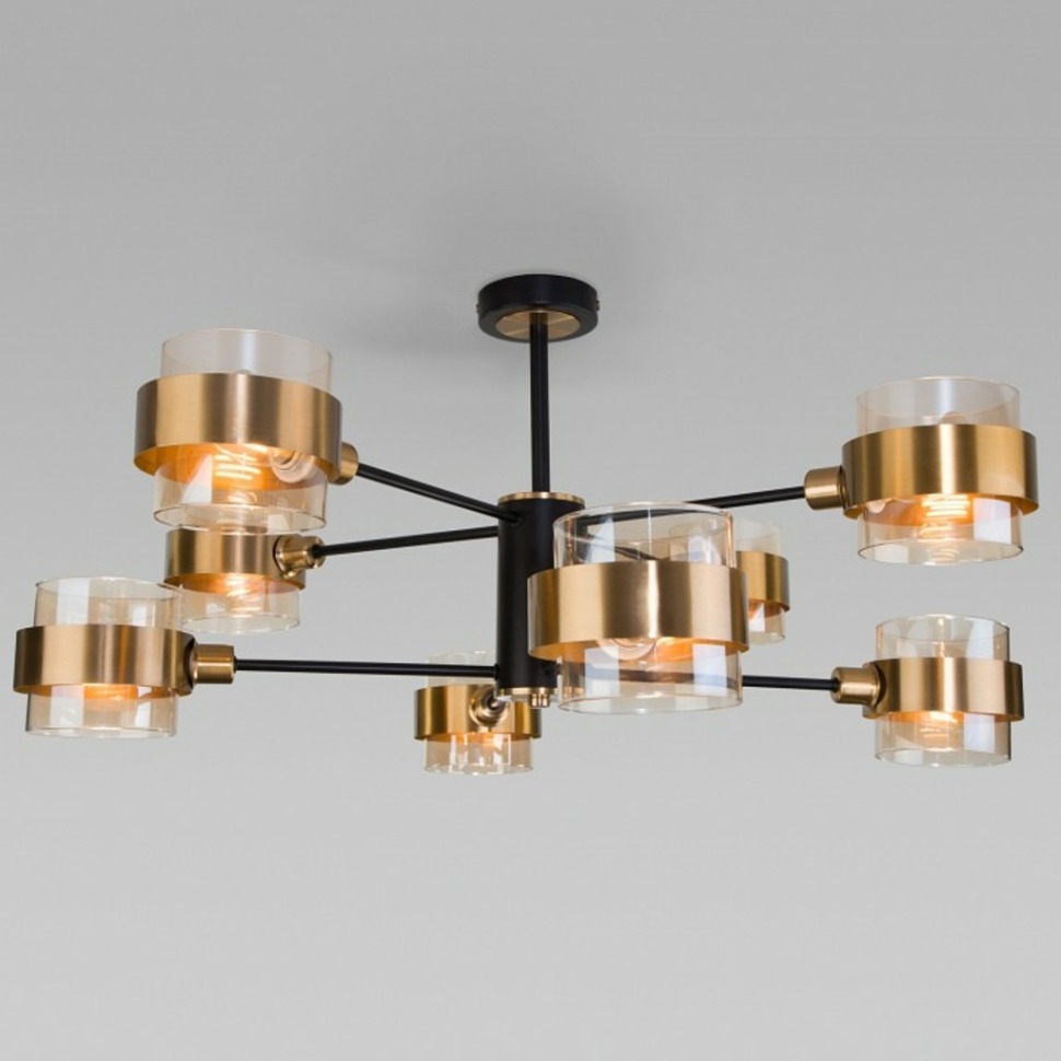 Фото Люстра на штанге Eurosvet Arcada 70127/8 черный EV_a055604 - интернет-магазин МегаТерем в Москве