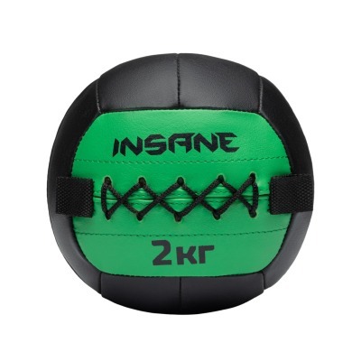 Медбол INSANE IN24-WB100, 2 кг, зеленый (2111034)