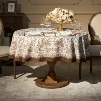 Скатерть овальная " royal garden" 140х180см ,белый ,100% хлопок ,твил с пропиткой (850-754-25) 