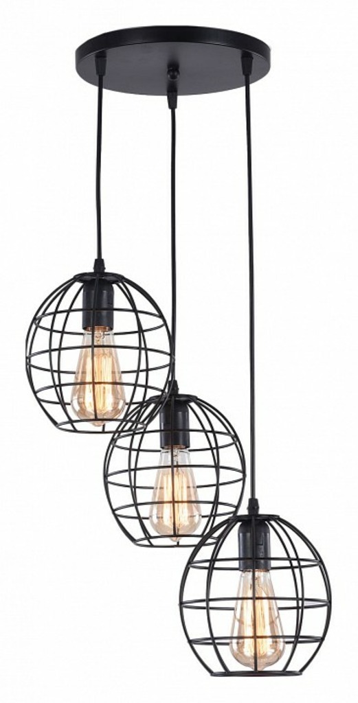 Фото Подвесной светильник Imex MD.1703 MD.1703-3-P BK IMX_MD.1703-3-P_BK - интернет-магазин МегаТерем в Москве