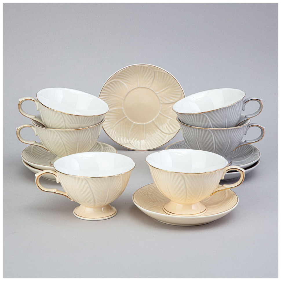 Фото Чайный набор lefard top style на 6 пер. 12 пр. 250 мл (42-554)  - интернет-магазин МегаТерем в Москве