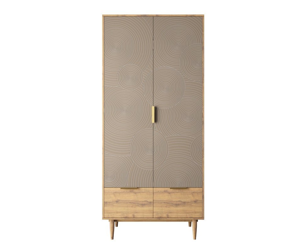 Фото Шкаф двухстворчатый  с ящиками Line R26/beige-ET - интернет-магазин МегаТерем в Москве