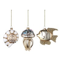 Набор ёлочных украшений sea life из коллекции new year essential, 3 шт. (78276)