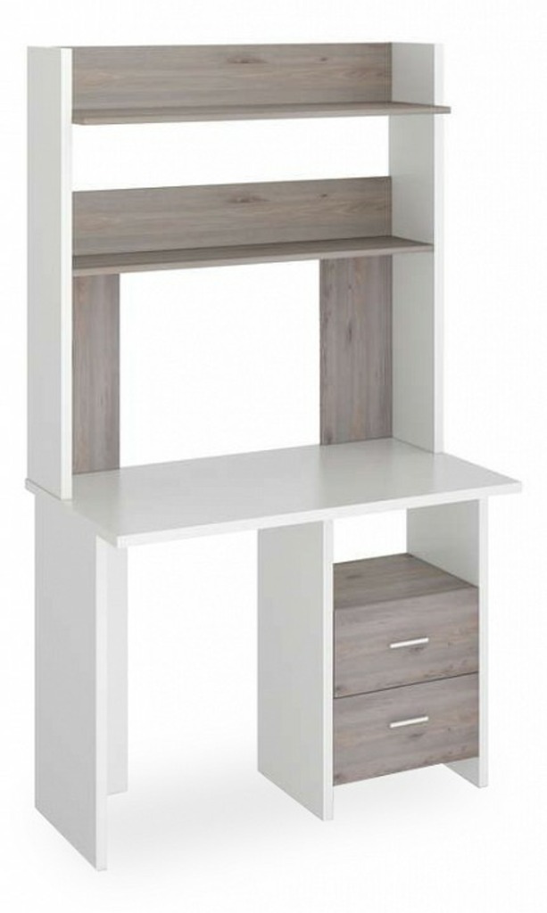 Фото Стол компьютерный Нельсон Lite СКЛ-Прям100+НКЛХ-100 БЕН MER_SKL-Pryam100-NKLH-100_BEN - интернет-магазин МегаТерем в Москве