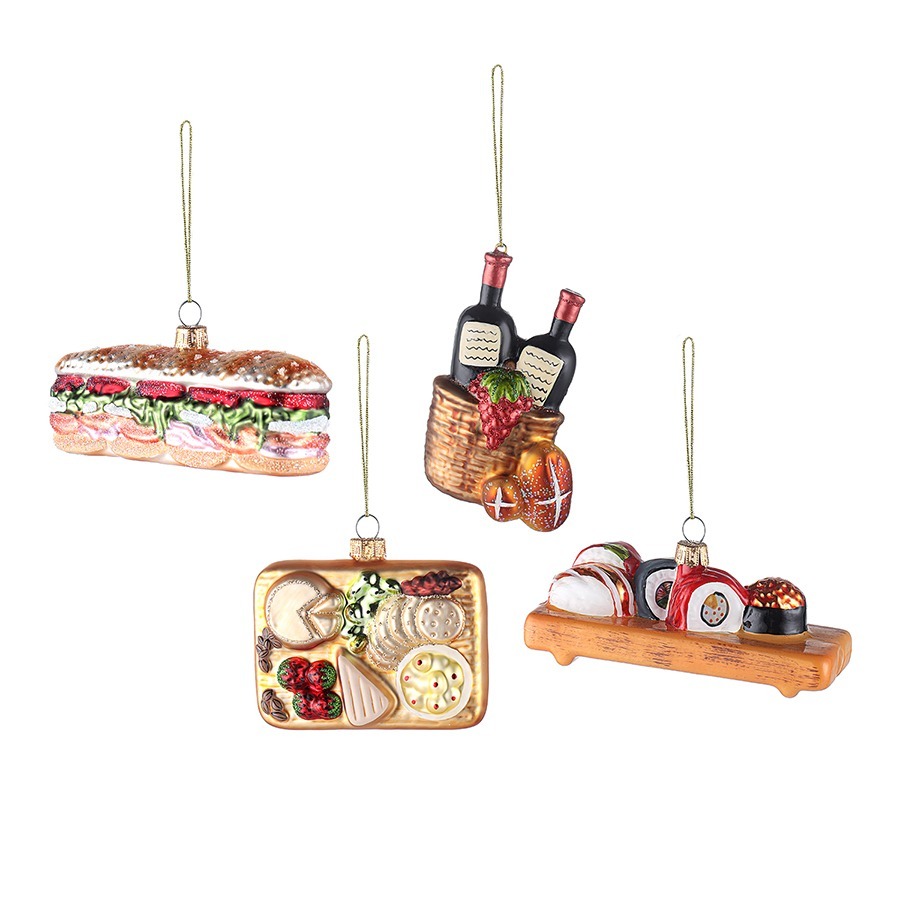 Фото Набор ёлочных украшений christmas feast из коллекции new year essential, 4 шт. (79396) - интернет-магазин МегаТерем в Москве