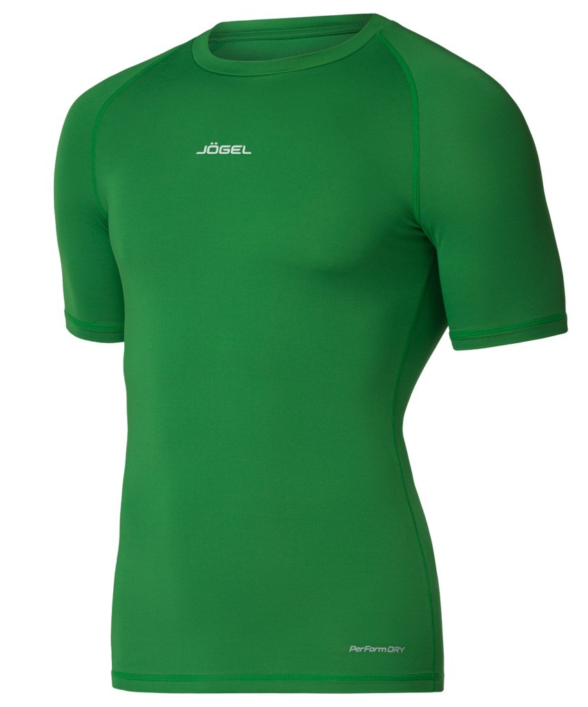 Фото Футболка компрессионная с коротким рукавом JÖGEL CAMP PerFormDRY Baselayer SS Tee, зеленый (2125156) - интернет-магазин МегаТерем в Москве