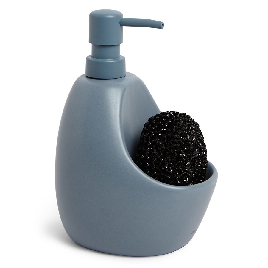 Фото Диспенсер для мыла с подставкой для губки joey, 590 мл, серо-голубой (78706) - интернет-магазин МегаТерем в Москве