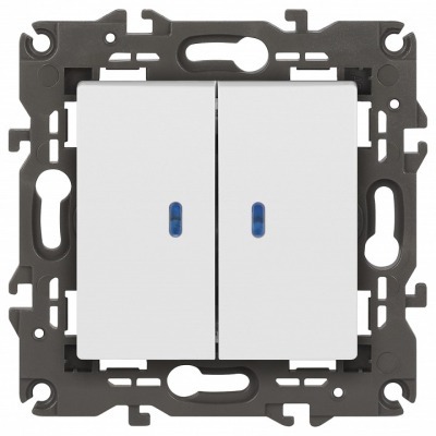 Выключатель двухклавишный с...