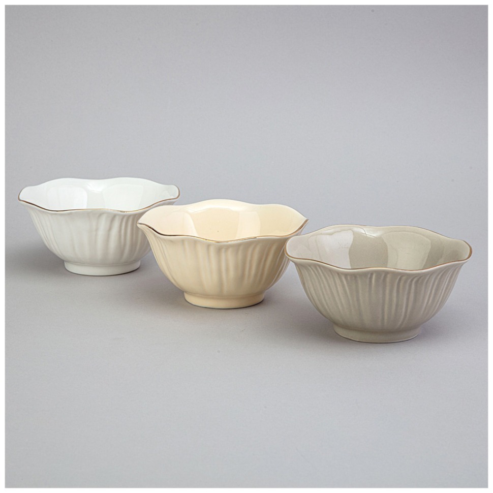 Фото Набор салатников lefard top style 3 шт. 12*5,5 см 250 мл микс цветов (42-555)  - интернет-магазин МегаТерем в Москве