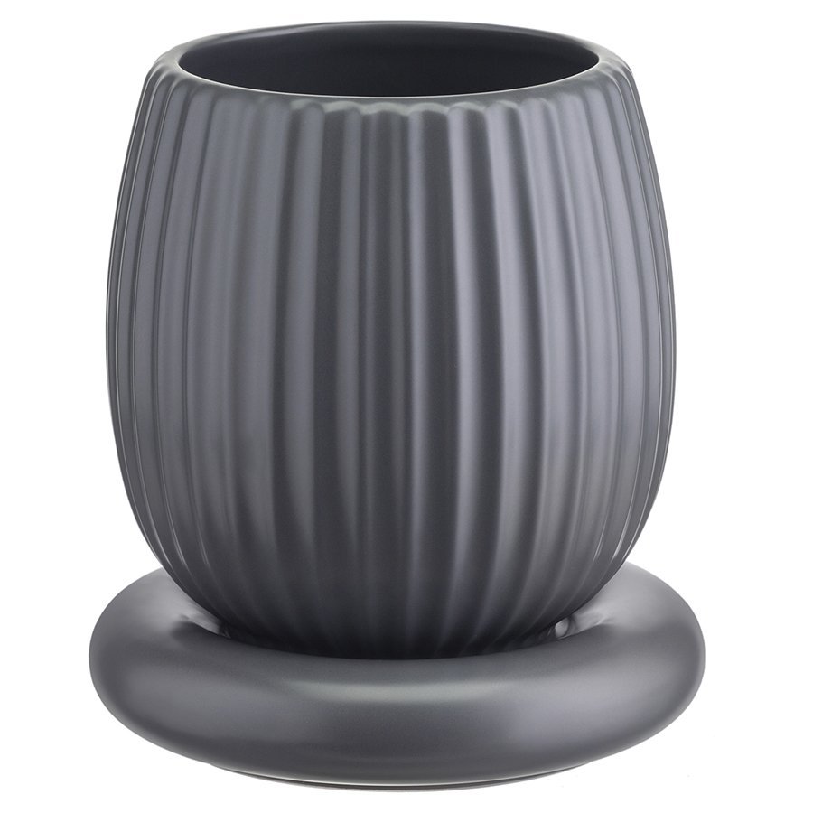 Фото Горшок цветочный серого цвета из коллекции edge, 1,2 л (74532) - интернет-магазин МегаТерем в Москве