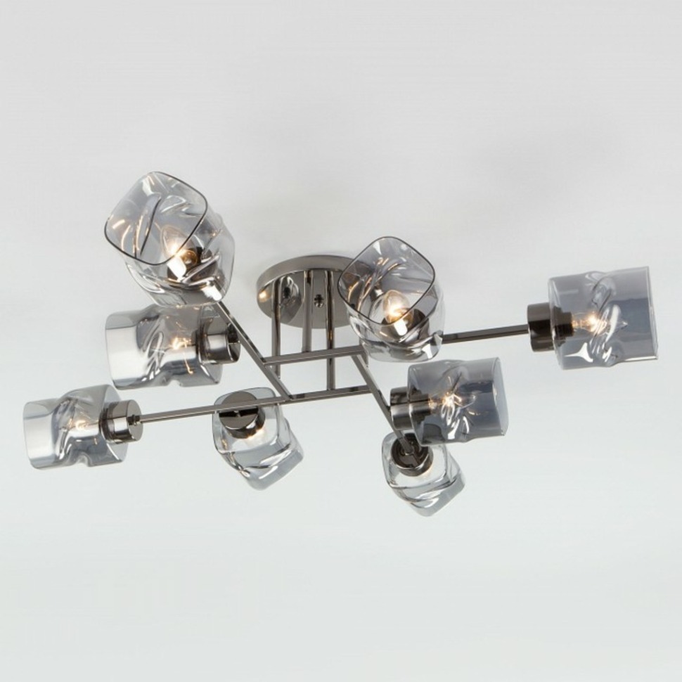 Фото Потолочная люстра Eurosvet Hilari 30165/8 черный жемчуг EV_a047333 - интернет-магазин МегаТерем в Москве