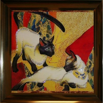 Картина Кошки с кристаллами...