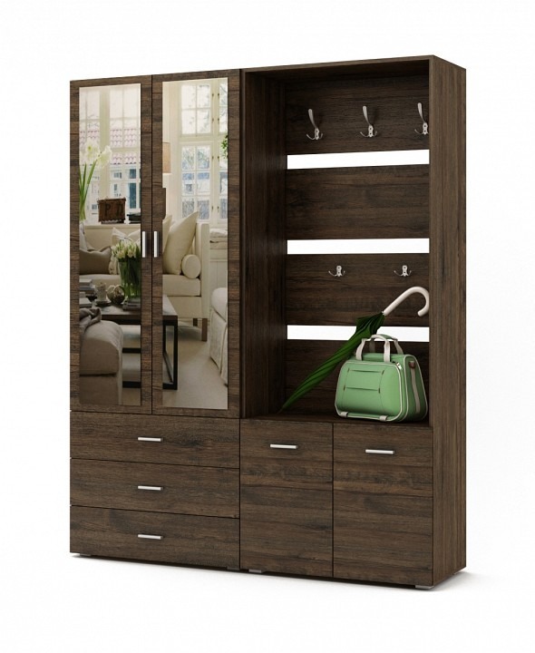 Фото Стенка для прихожей Мартин-2 MAS_PRM-2-DAT - интернет-магазин МегаТерем в Москве