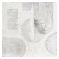 Панно декоративное с ручной росписью by feel, 100х100 см, черно-белое (76483)