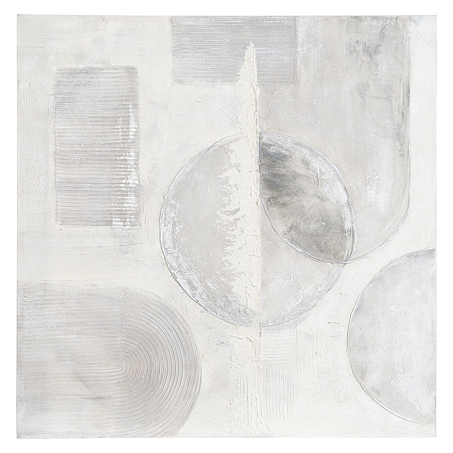 Фото Панно декоративное с ручной росписью by feel, 100х100 см, черно-белое (76483) - интернет-магазин МегаТерем в Москве