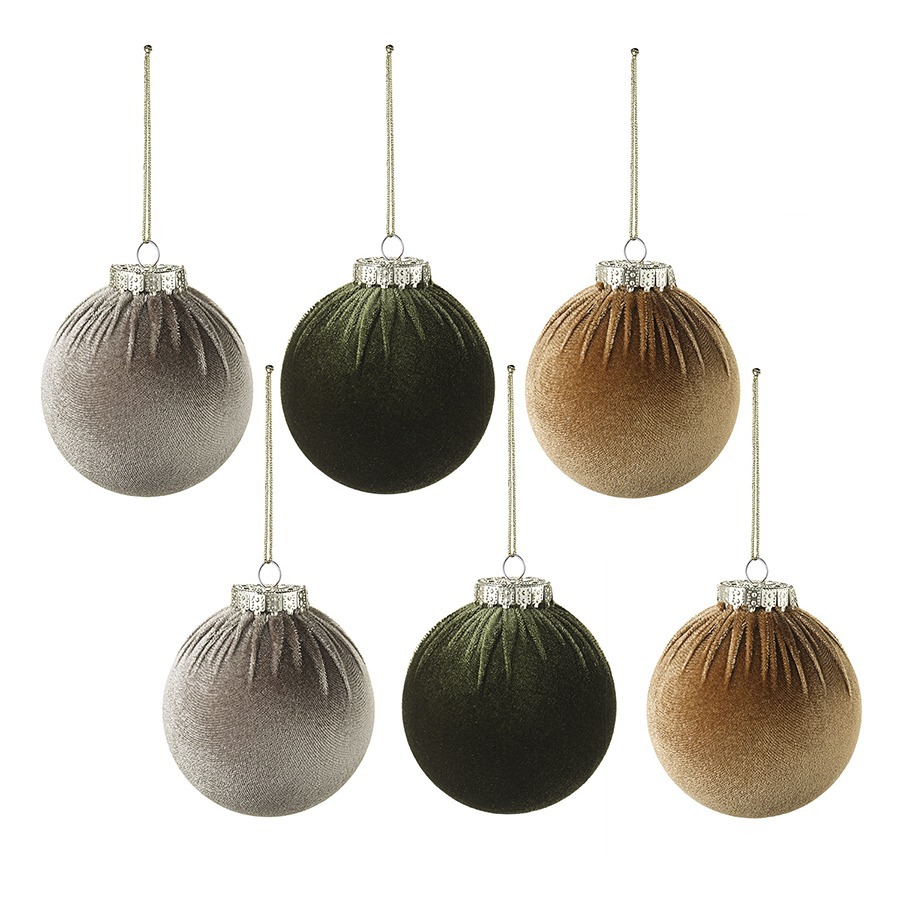 Фото Набор ёлочных украшений velvet christmas из коллекции new year essential, 6 шт. (78277) - интернет-магазин МегаТерем в Москве