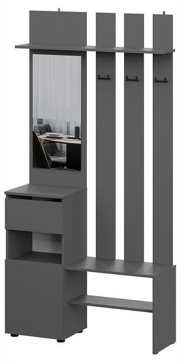 Фото Стенка для прихожей Денвер ARN_00-00144793 - интернет-магазин МегаТерем в Москве