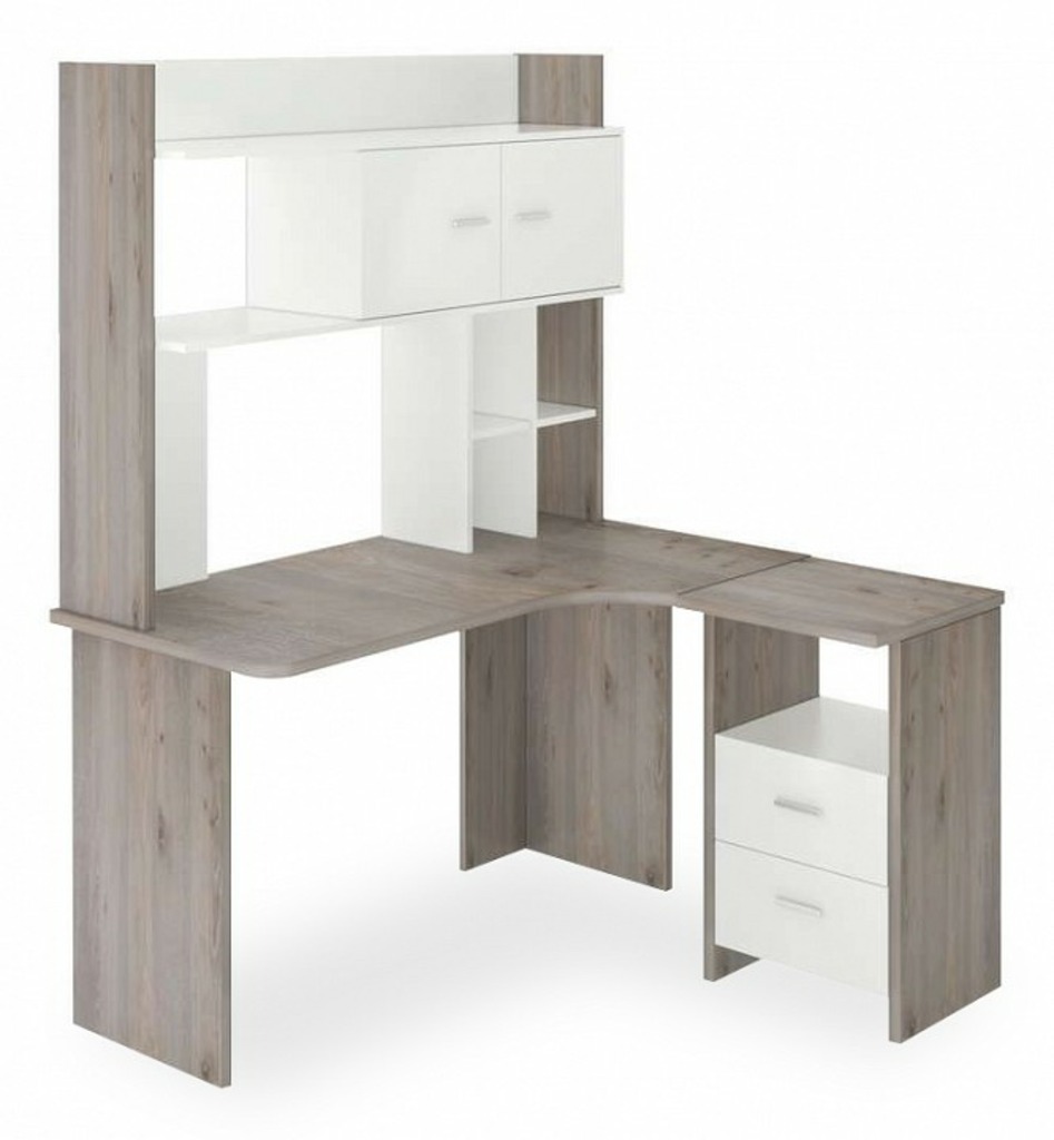 Фото Стол компьютерный Нельсон Lite СКЛ-Угл130+НКЛХ-130 НБЕ ПРАВ MER_SKL-Ugl130-NKLH-130_NBE_PRAV - интернет-магазин МегаТерем в Москве