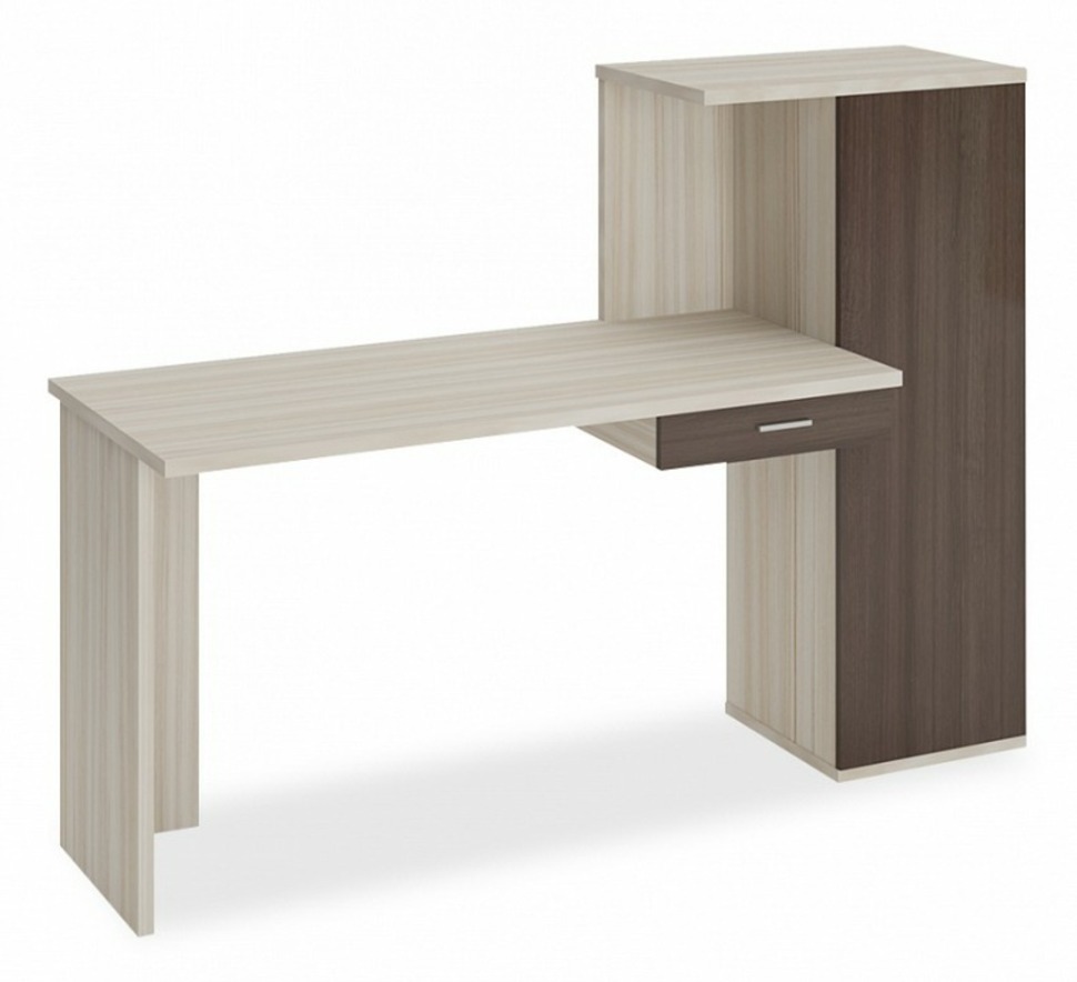 Фото Стол письменный Домино Lite СКЛ-ПРЯМ130+ШК MER_SKL-PRYAM130-SHK-KSH-CH - интернет-магазин МегаТерем в Москве