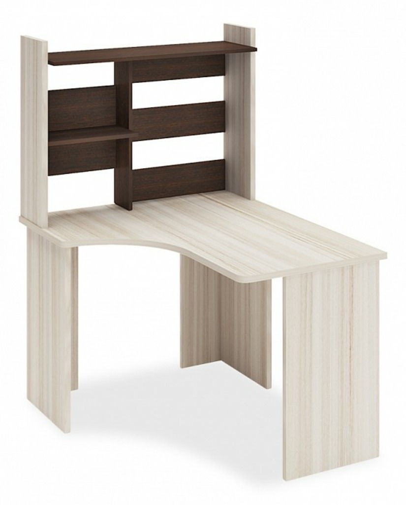 Фото Стол компьютерный Домино Lite СКЛ-Угл120+НКЛ-100 MER_SKL-Ugl120-NKL-100-bez-tumby-KV-LEV - интернет-магазин МегаТерем в Москве