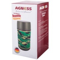 Термос agness с широким горлом 1000 мл.колба нерж.сталь (910-094)  Термос agness с широким горлом 1000 мл.колба нерж.сталь (910-094)