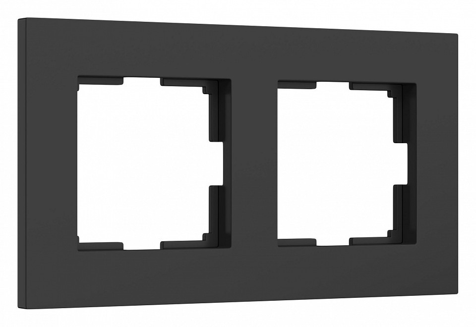 Фото Рамка на 2 поста Werkel Slab (черный софт) W0022908 WRK_a062800 - интернет-магазин МегаТерем в Москве